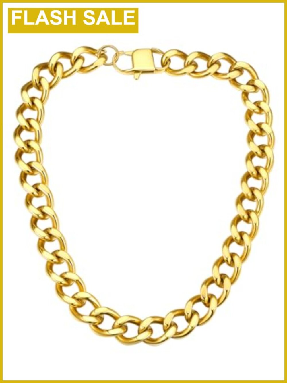 Cuban Link Chain Necklace Women Gold 20 Inches